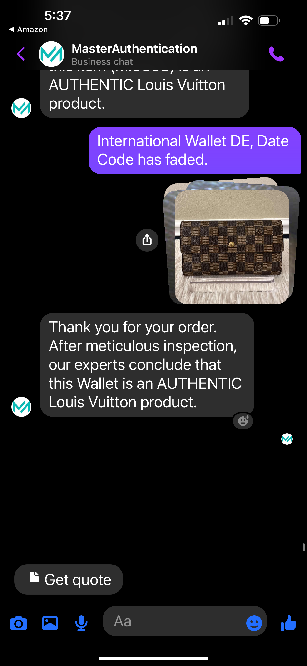 International Wallet in Damier Ebene