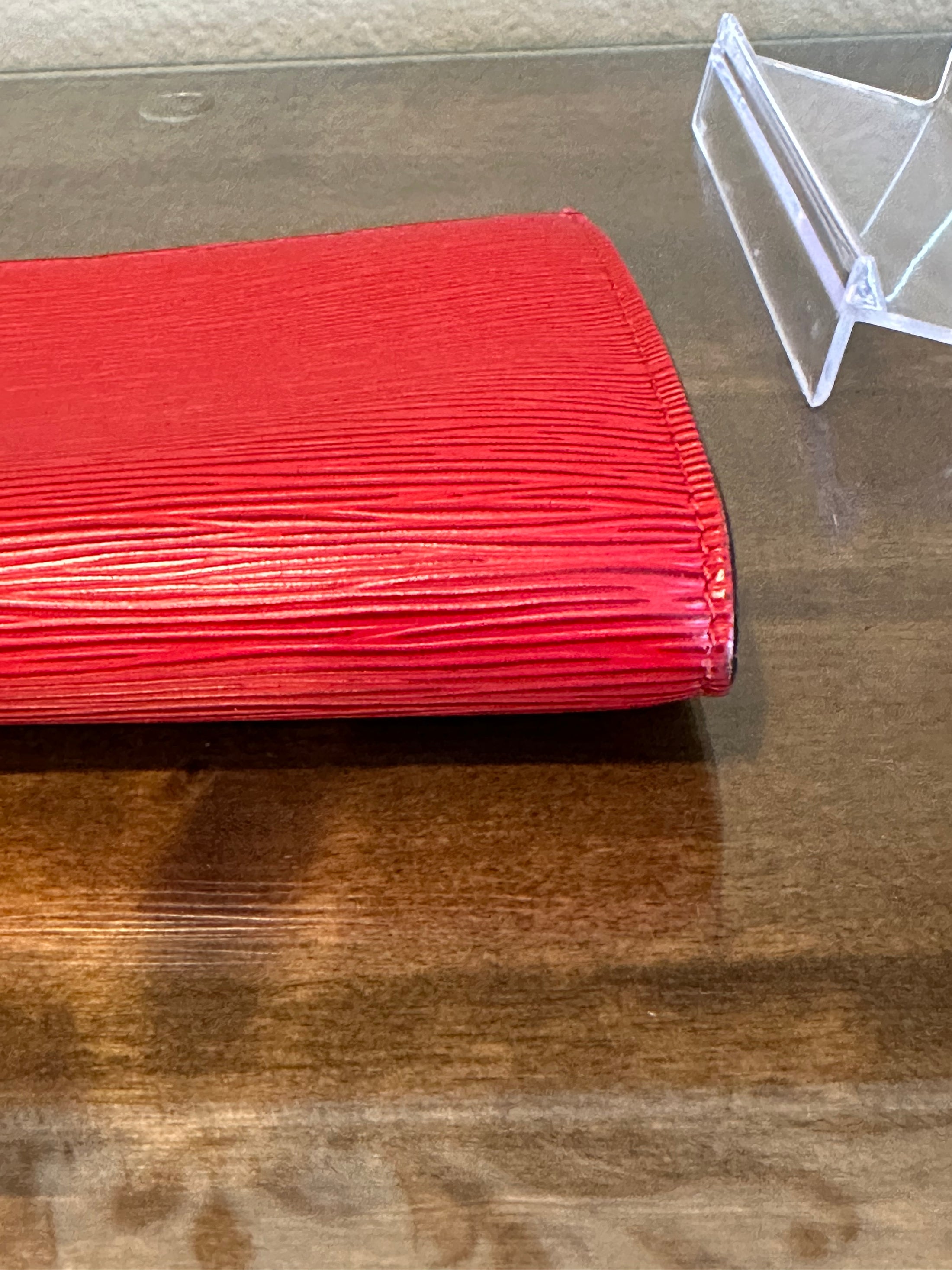 Pochette Accessoires in Red Epi